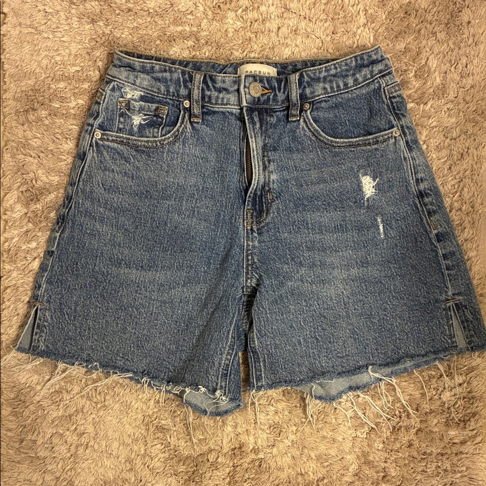 Pacsun Curve High-Rise Distressed Shorts